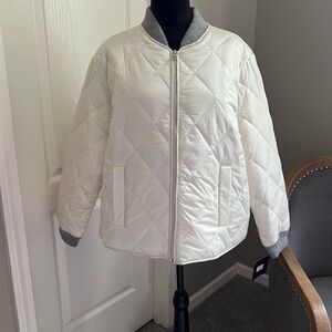Marc New York White Quilted Puffer Jacket